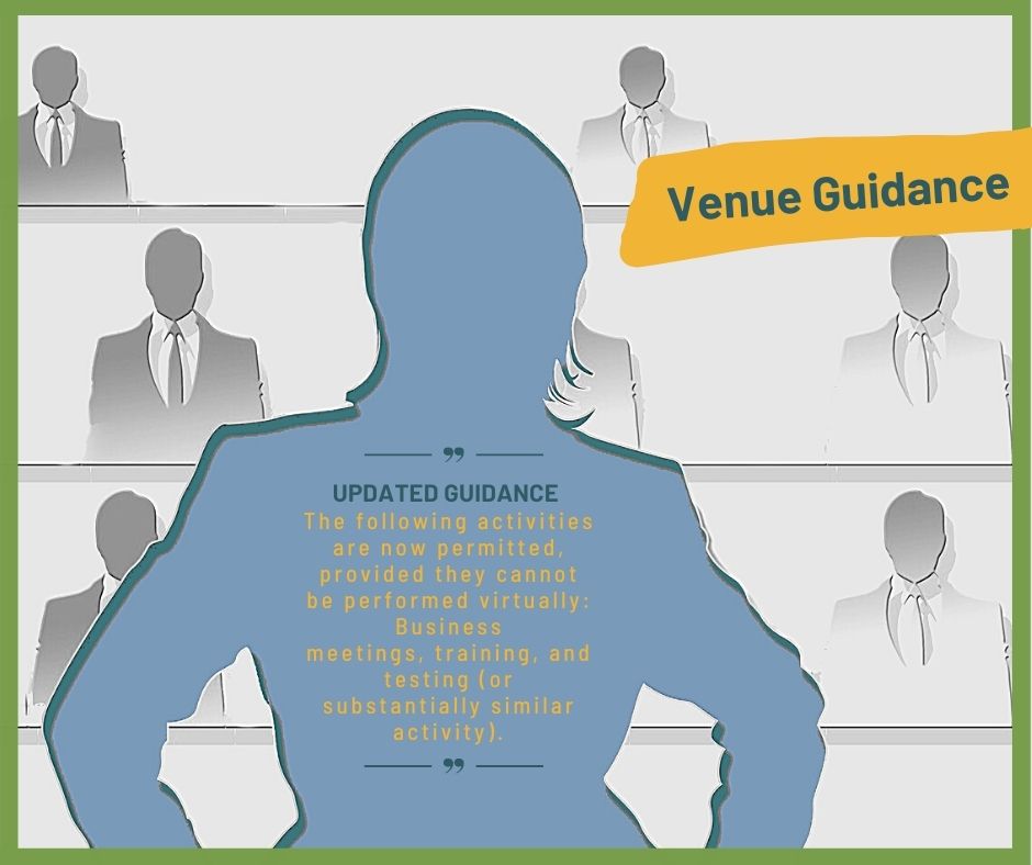Updated guidance for venues
