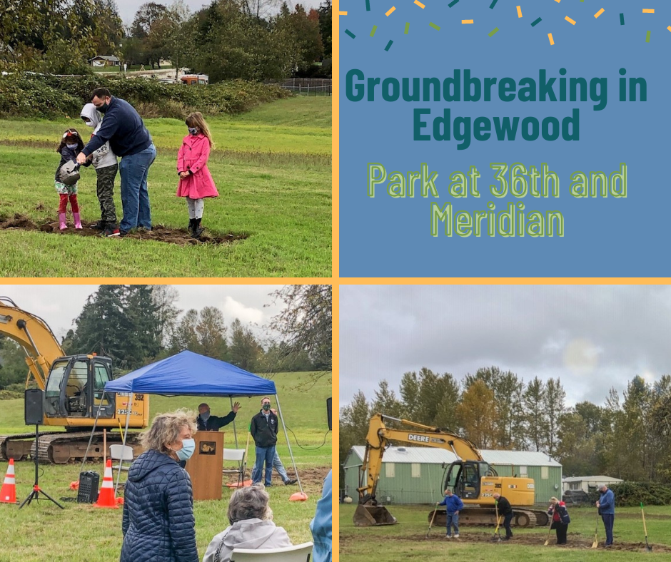 Park in Edgewood at 36th and meridian - groundbreaking ceremony

