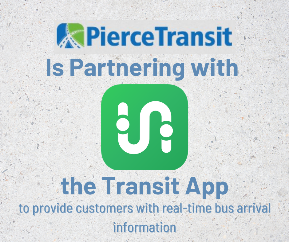 pierce transit partners with transit app
