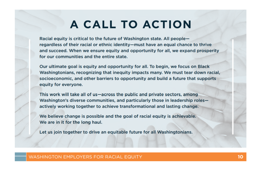 Commitment from Washington Employers for Racial Equity